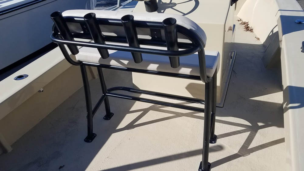 Powder Coated Leaning Post with Cushion Boat Seat