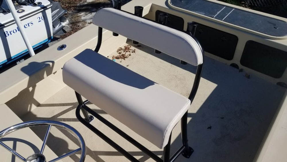 Powder Coated Leaning Post with Cushion Boat Seat