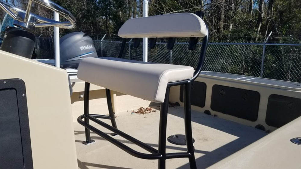 Powder Coated Leaning Post with Cushion Boat Seat