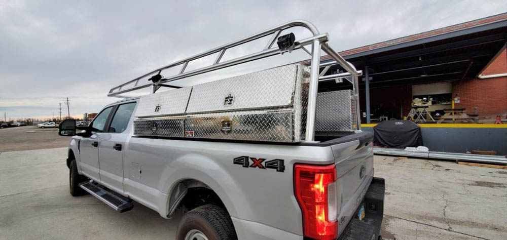 Heavy-Duty Truck Rack for Ford F350 Pickup - Aluminum Ladder Rack
