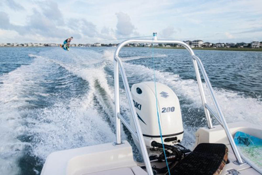 carolina skiff ski tow - ski pull - custom built for your boat