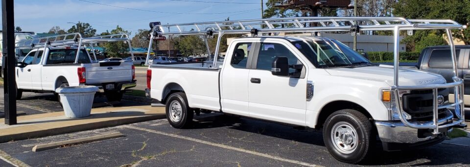 Full-Length Ladder Rack | Custom Aluminum Bumper-to-Bumper Truck Rack