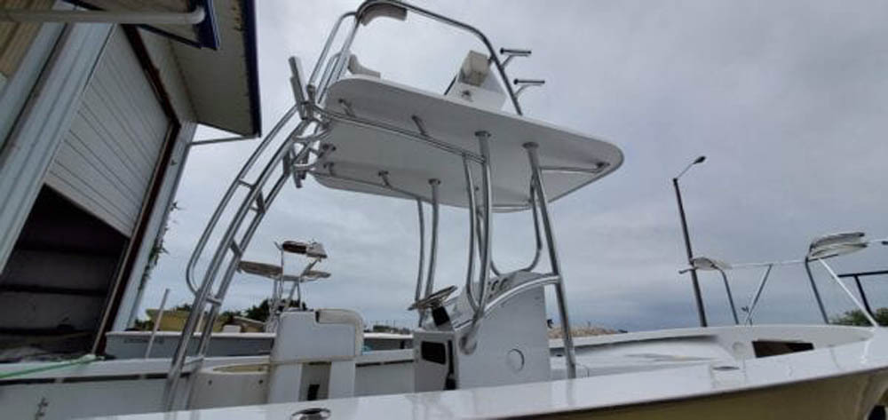 Cobia Tower with fiberglass hard top