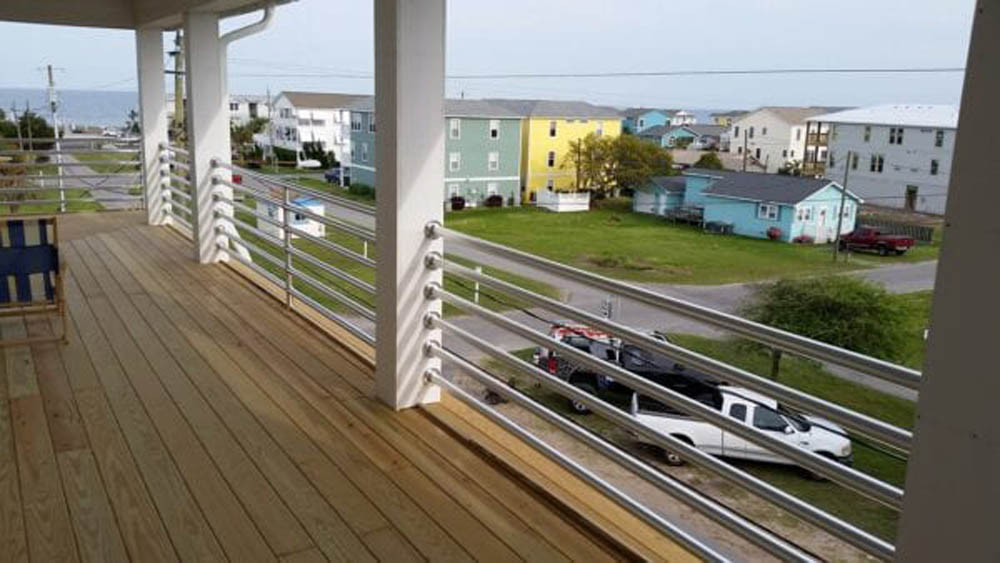 Anodized aluminum handrails
