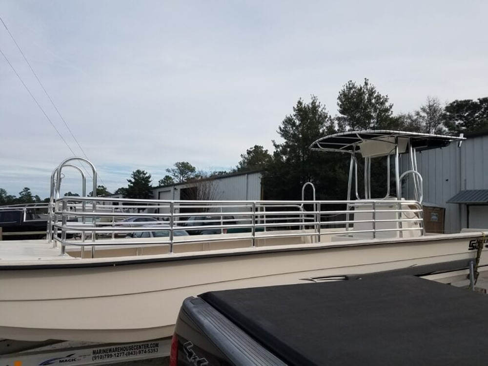 Safety Rails For Carolina Skiff - Custom Aluminum Boat Rails