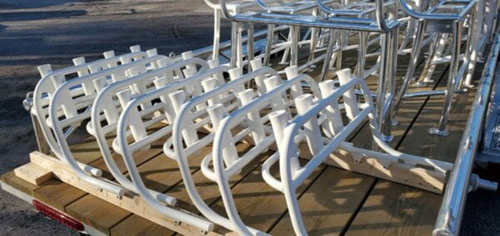 Powder Coated Backrests for Boat