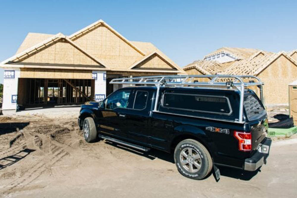 Custom Aluminum Camper Shell Ladder Rack