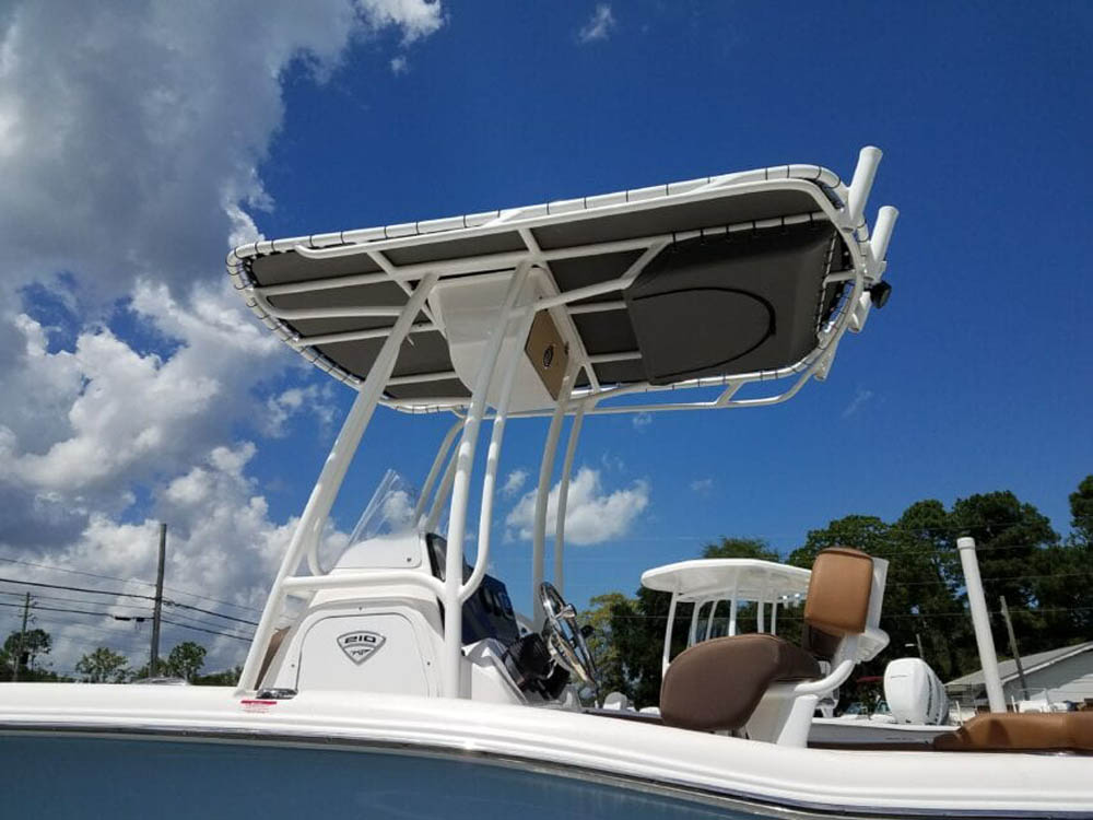 Tidewater with Powder Coated T Top Custom Boat T Top