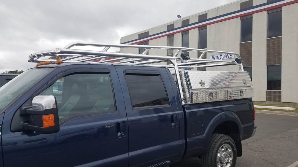 Ladder Rack with Toolboxes