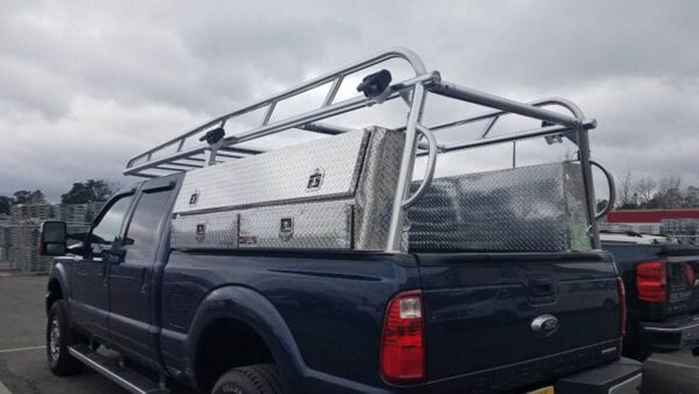 Custom Truck Rack with Topsider Toolboxes