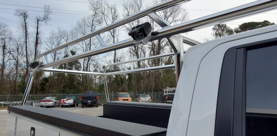 gmc 3500, service body rack, aluminum ladder rack, utility truck, ryder rack