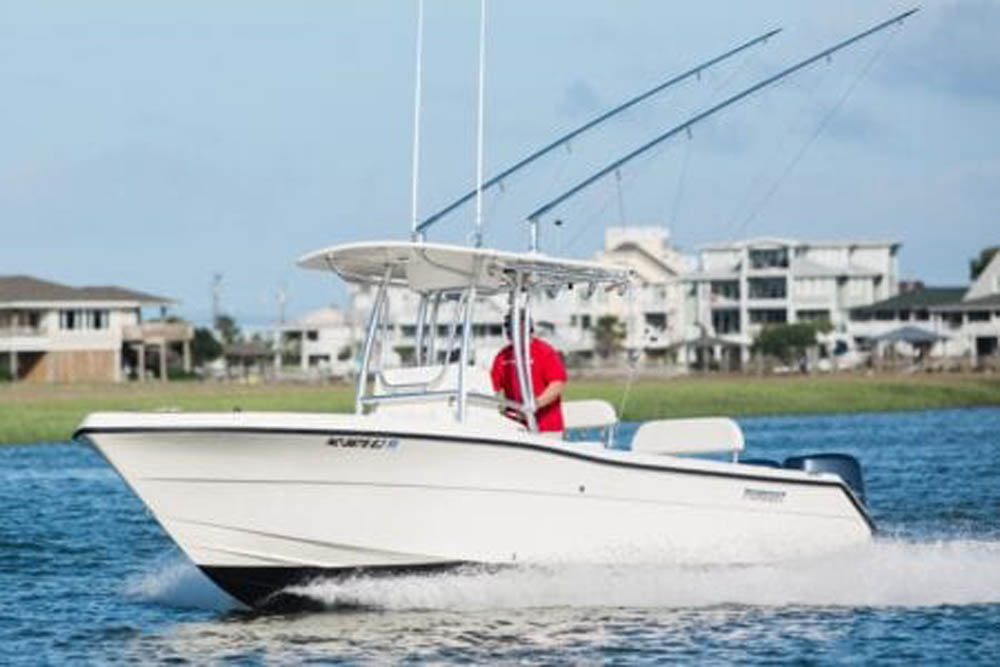 Boat T Top with Fiberglass Hardtop