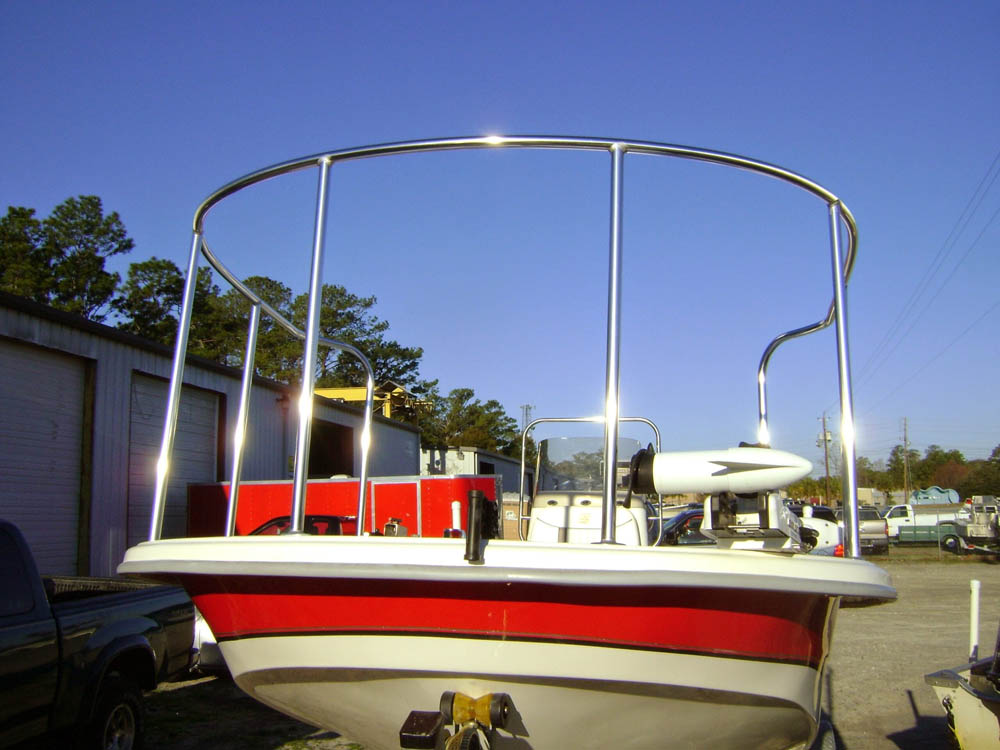 Safety Rails For Carolina Skiff – Custom Aluminum Bow Rail