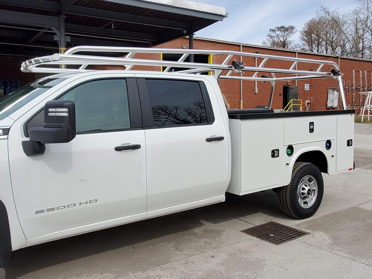 full length rack, knapheide utility body, aluminum rack, contractor truck