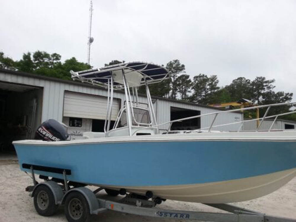 custom aluminum T Top for mako boat