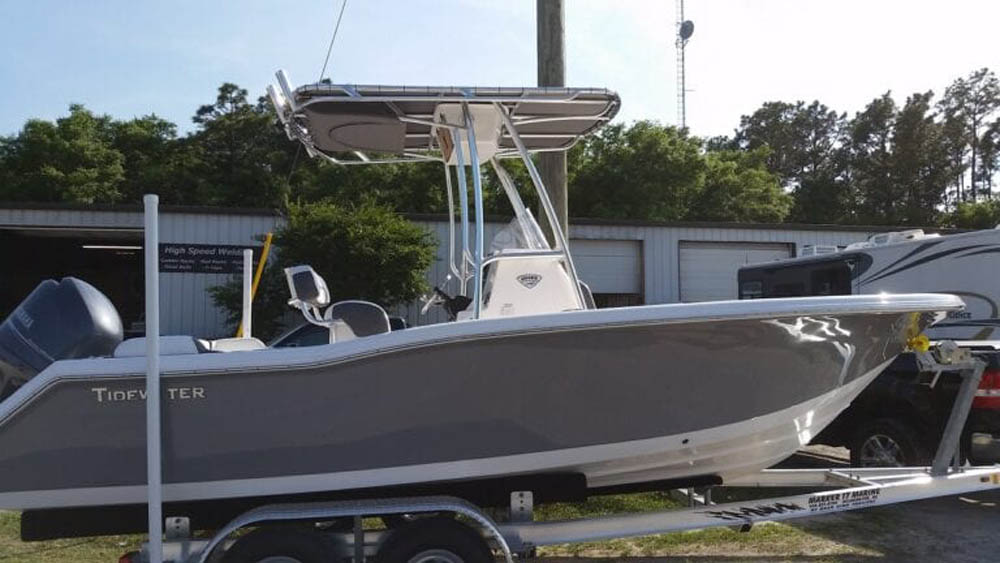 Tidewater 210 T Top Custom Aluminum T Top For Tidewater