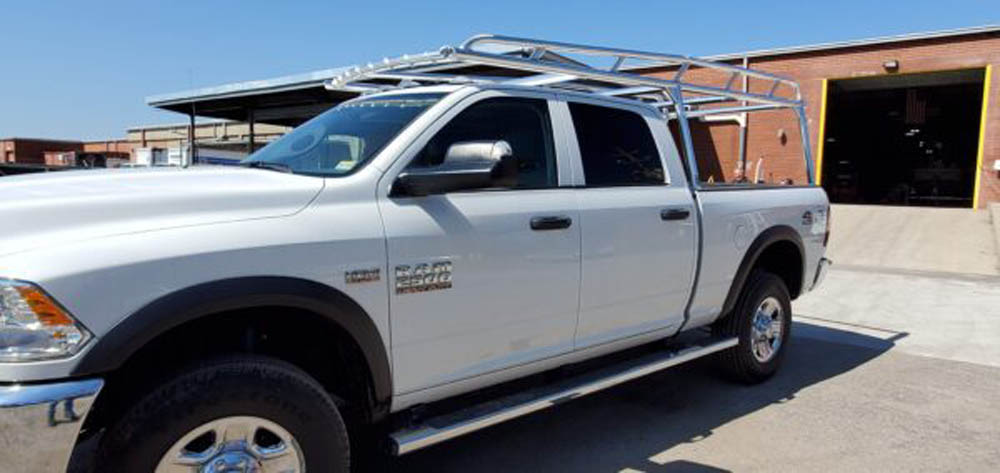 Aluminum ladder rack on Ram 2500 heavy duty pickup