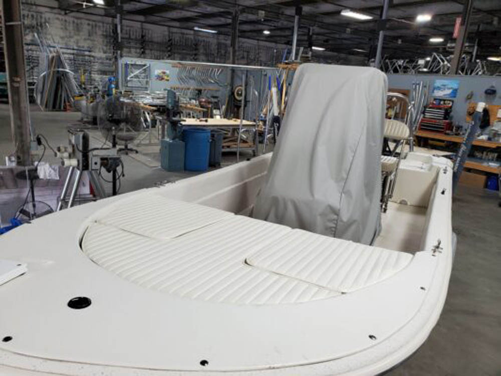 custom bow cushion for carolina skiff